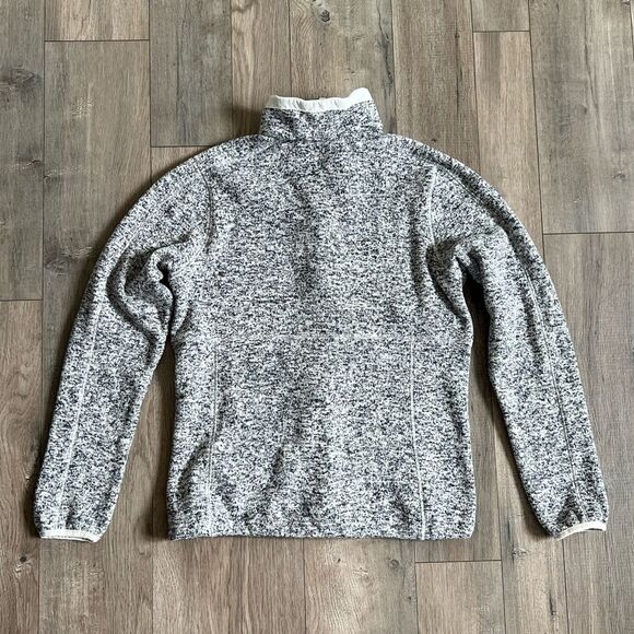 COLUMBIA White and Black Spacedye Knit Fleece Jacket Size XS - Picture 9 of 9